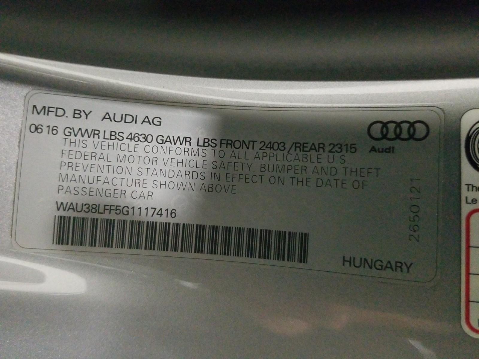 <span>SOLD</span> 2016 Audi A3 2.0T Premium Plus full